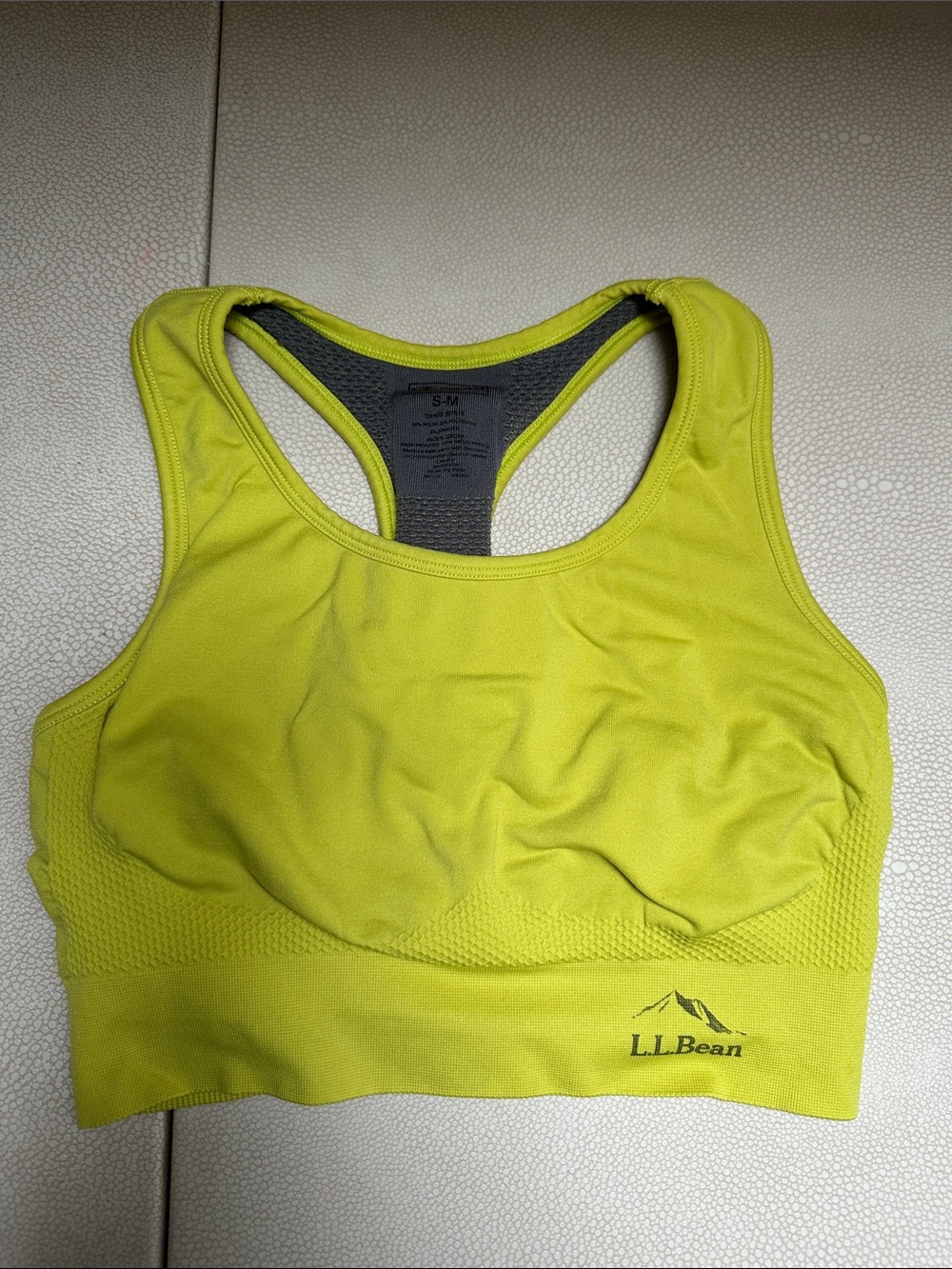 L.L. Bean Chartreuse Racerback Sports Bra